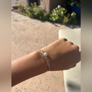 David Yurman Petite Chatelaine Bracelet in Sterling Silver with Pearl